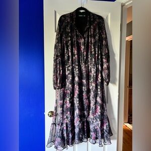 Lauren Ralph Lauren Brown Floral Maxi Dress - 16